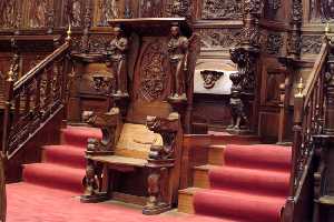 Coro en el interior de la Catedral de Murcia