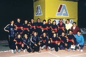 Equipo espaol participante en el Encuentro Internacional de Pruebas Combinadas Espaa-Inglaterra celebrado en Alhama de Murcia (1991)