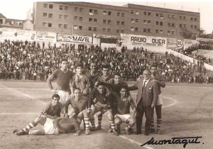 Los jugadores del Abarn tras lograr el ascenso