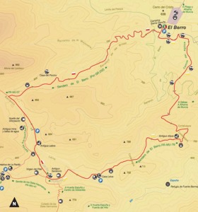 Mapa del Sendero de El Berro