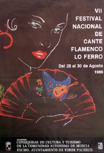 Cartel del Festival Nacional de Cante Flamenco de Lo Ferro. A�o 1986
