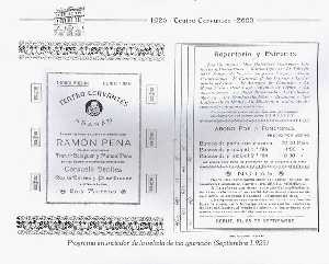 Programa Inauguraci�n Teatro Cervantes en Septiembre de 1926