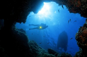 Figura 3. Poder permanecer respirando debajo del agua durante un tiempo, gracias a un artilugio mecnico, le abri enseguida al hombre todo un abanico de conocimientos y sensaciones