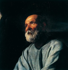 Diego de Silva y Vel�zquez. Las l�grimas de San Pedro (detalle)