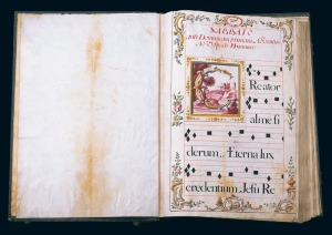 An�nimo. Libro corale (procedente de la Catedral) S.XVIII. Palacio Episcopal de Murcia