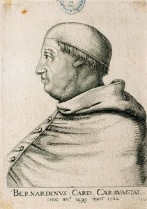 Francisco van Wyngaerde. Retrato del obispo Don Bernardino L�pez de Carvajal. 1493. Estampa. 92 x 113 cm. Biblioteca Nacional. Madrid.