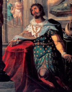 Francisco Herrera el Viejo. La visin de Constantino (detalle). 1614. Hospital de la Caridad de Sevilla