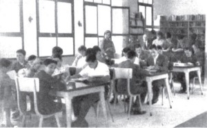 Aspecto de la sala de lectura de la Biblioteca 