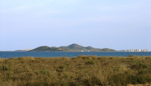 Las islas del Mar Menor, junto con el volcn del Carmol constituyen los afloramientos ms representativos del volcanismo andestico de la Regin de Murcia 