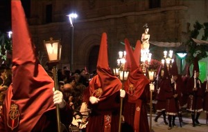 Procesin a su paso por la Plaza del Romea  