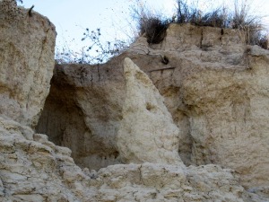 Peculiar morfologa erosiva que ha modelado una hornacina con una escultura natural en su centro 