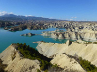 Barrancos de Gebas, al fondo el Parque Regional de Sierra Espua, un patrimonio geolgico murciano para toda la humanidad