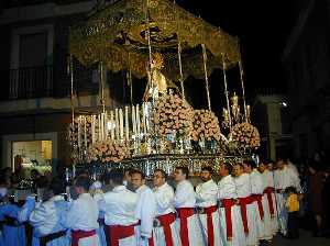 Virgen de la Esperanza en la Procesi�n del Silencio. Semana Santa de Alhama