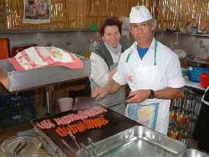 El trabajo en la plancha - Barraca de la Pea Huertana El Trillo - Bando de la Huerta - Fiestas de Primavera 2004