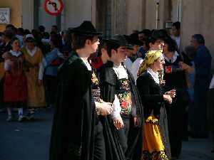 Traje huertano de gala (Desfile de Carrozas - Fiestas de San Marcos 2004 - Bullas)