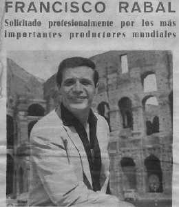 Paco Rabal, en Roma