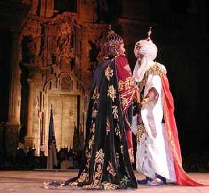 Reyes Cristiano y Moro en la Embajada Cristiana [Moros y Cristianos de Murcia]