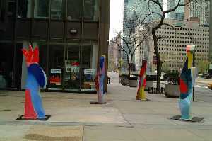 Esculturas del Quijote en el Parque de las Naciones de Nueva York 