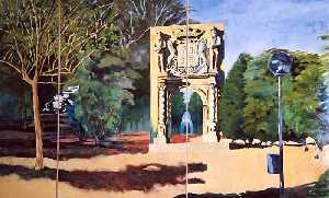 Fragmento del mural Puerta del Huerto de las Bombas 