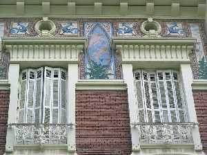 Fachada del Palacio Aguirre de Cartagena 