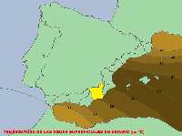 Figura 3. Temperatura de las aguas superficiales en verano 