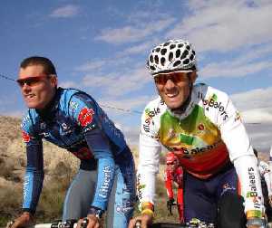 Alejandro Valverde entrenando con Luis Len