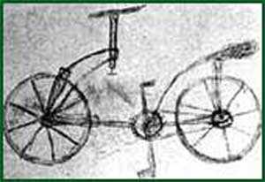 Bicicleta dise�ada por Leonardo Da Vinci en 1490 [ciclismo]