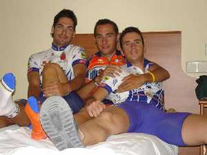 Pedro Luis Castillo (izquierda) con Claudio Casas y �lvaro Noguera