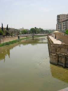 Vista del r�o Segura desde Murcia desde el puente de Los Peligros