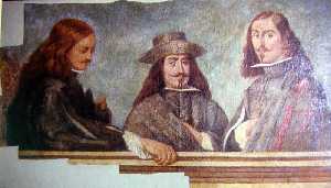 Tres caballeros acodados. Nicol�s Villacis