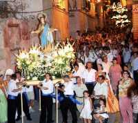 Virgen de la Asuncin en procesin