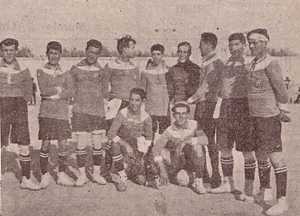 Formaci�n del Lorca en 1925 en la que aparecen varios futbolistas de �guilas