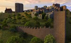 Reconstrucci�n de Jumilla y su muralla