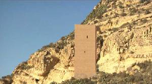 Recreacin, sobre los cimientos actuales, de la Torre del agua, tambin conocida como Torreta