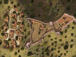 Vista �erea del asentamiento (reconstrucci�n) de Yecla 
