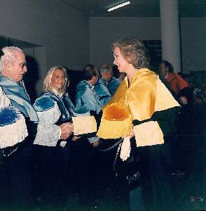 Juan Torres Fontes y S.M. la reina Do�a Sof�a