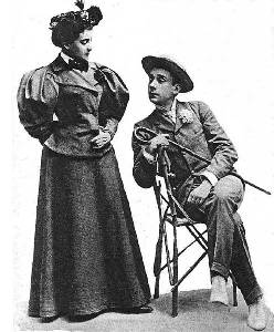 Una de sus representaciones con Mar�a Guerrero