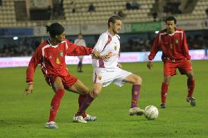 Mista jugando con la Seleccin Murciana frente a Guinea Ecuatorial, 28 de diciembre de 2007 