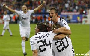 Javi Garca celebrando un gol de Liga en 2008 