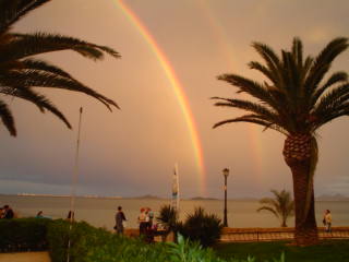 Arco iris en el Mar Menor